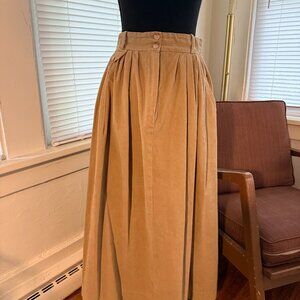 vintage moleskin 27 waist (marked 10) pleated ralph lauren khaki aline skirt